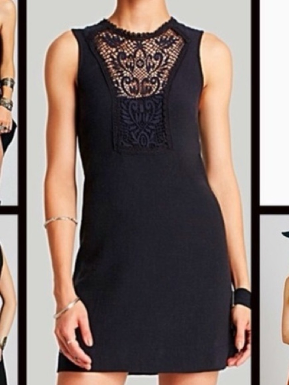 Free People Sleeveless Black Crochet Back Women's Dress small